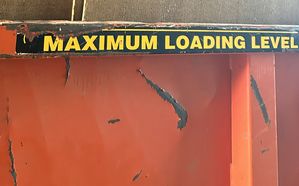 dumpster max load level