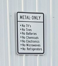 sign - metal only area
